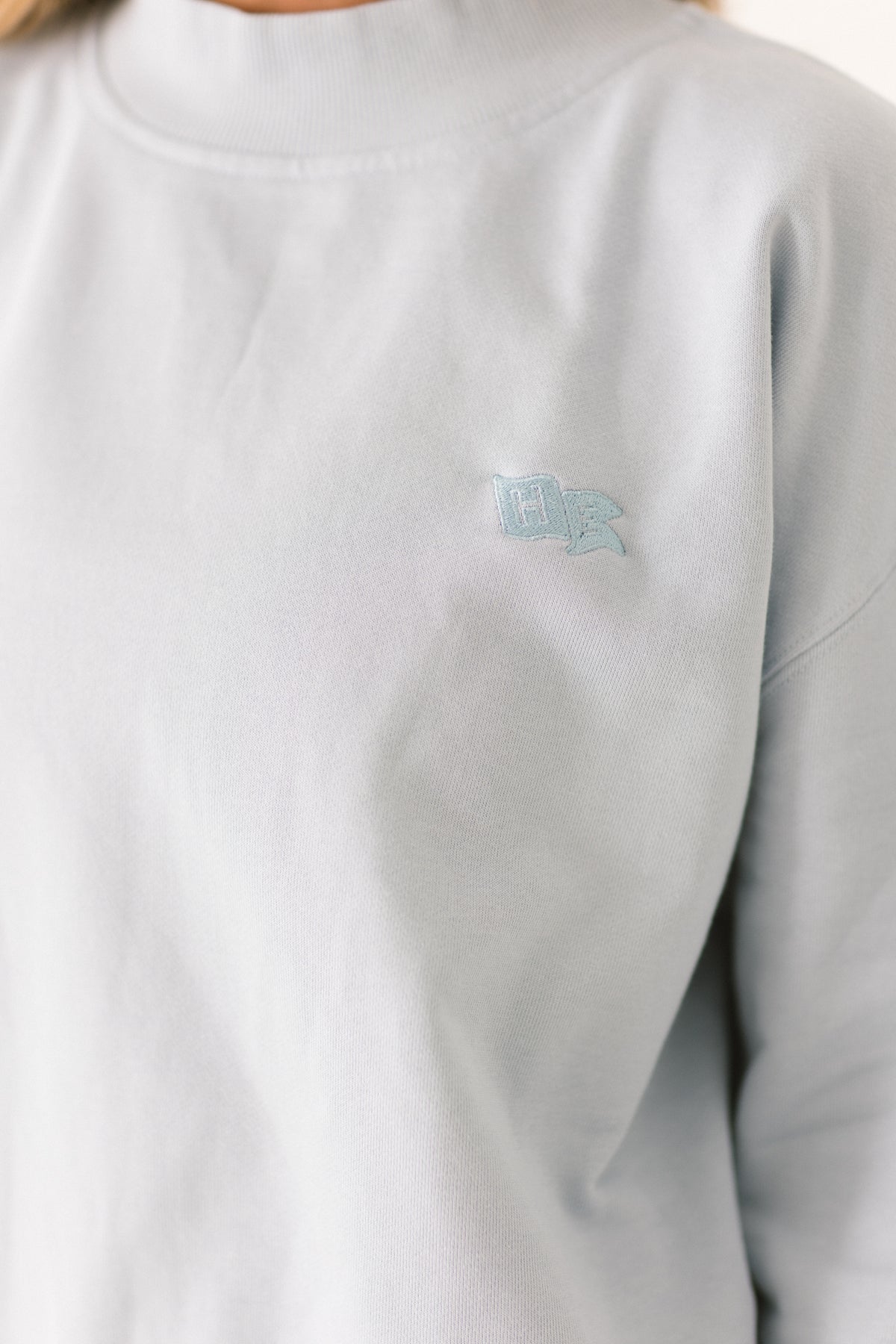 Layover Crop Mock Sweatshirt